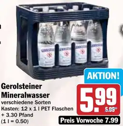 Hit Gerolsteiner Mineralwasser Angebot
