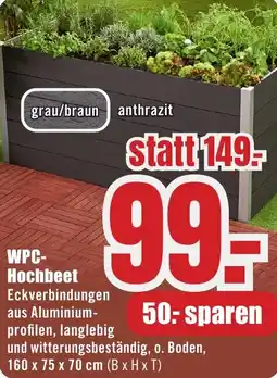 B1 Discount Baumarkt WPC-Hochbeet Angebot