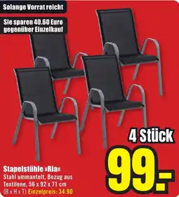 B1 Discount Baumarkt Stapelstühle Ria Angebot