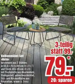 B1 Discount Baumarkt Balkonmöbel-Set Nele Angebot
