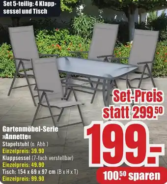 B1 Discount Baumarkt Gartenmöbel-Serie Annette Angebot