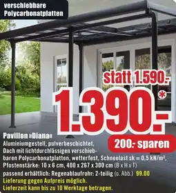 B1 Discount Baumarkt Pavillon Diana Angebot