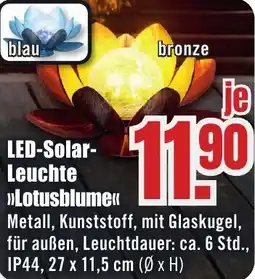 B1 Discount Baumarkt LED-Solar Leuchte Lotusblume Angebot