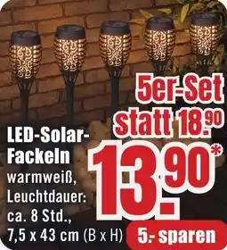 B1 Discount Baumarkt LED-Solar Fackeln Angebot