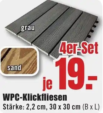 B1 Discount Baumarkt WPC-Klickfliesen Angebot