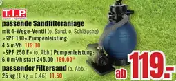 B1 Discount Baumarkt T.I.P passende Sandfilteranlage Angebot