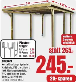 B1 Discount Baumarkt Carport Angebot