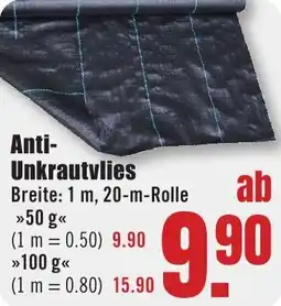 B1 Discount Baumarkt Anti Unkrautvlies Angebot