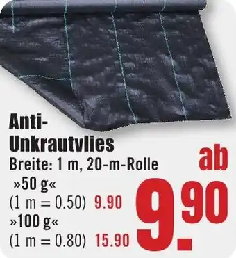 B1 Discount Baumarkt Anti Unkrautvlies Angebot