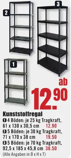 B1 Discount Baumarkt Kunststoffregal Angebot