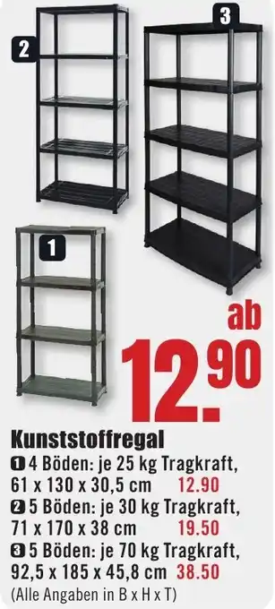 B1 Discount Baumarkt Kunststoffregal Angebot