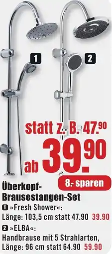 B1 Discount Baumarkt Überkopf Brausestangen-Set Angebot