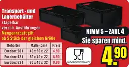 B1 Discount Baumarkt Transport- und Lagerbehälter Angebot