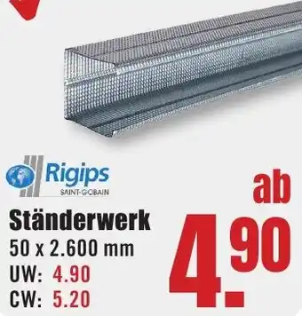 B1 Discount Baumarkt Rigips Ständerwerk Angebot