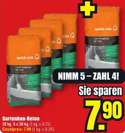B1 Discount Baumarkt quick-mix Gartenbau-Beton Angebot
