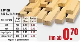 B1 Discount Baumarkt Latten Angebot