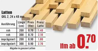 B1 Discount Baumarkt Latten Angebot