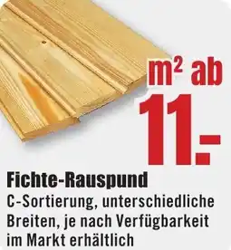 B1 Discount Baumarkt Fichte-Rauspund Angebot