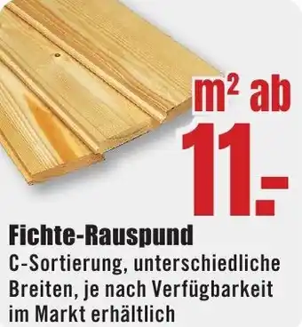 B1 Discount Baumarkt Fichte-Rauspund Angebot