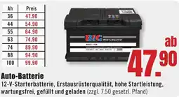 B1 Discount Baumarkt Auto-Batterie Angebot
