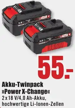 B1 Discount Baumarkt Einhell Akku-Twinpack Power X-Change Angebot