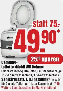 B1 Discount Baumarkt Enders Campingtoilette Mobil WC Deluxe Angebot