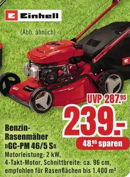B1 Discount Baumarkt Einhell Benzin Rasenmäher GC-PM 46/5 S Angebot