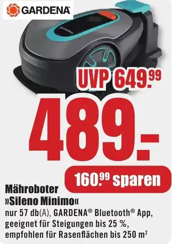 B1 Discount Baumarkt GARDENA Mähroboter Sileno Minimo Angebot