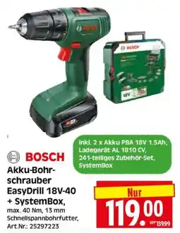 Edeka Herkules BOSCH Akku-Bohrschrauber EasyDrill 18V-40 + SystemBox, Angebot