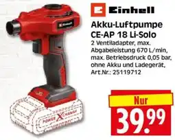 Edeka Herkules Einhell Akku-Luftpumpe CE-AP 18 Li-Solo Angebot