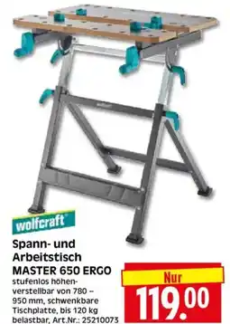 Edeka Herkules wolfcraft Spann- und Arbeitstisch MASTER 650 ERGO Angebot