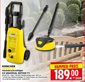 Edeka Herkules KÄRCHER Hochdruckreiniger K4 UNIVERSAL EDITION T5 Angebot