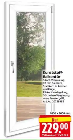 Edeka Herkules Kunststoff- Balkontür Angebot