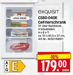 Edeka Herkules exquisit GS80-040E Gefrierschrank Angebot