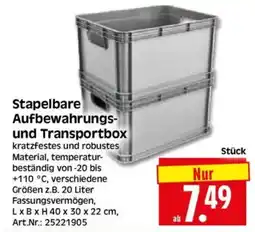 Edeka Herkules Stapelbare Aufbewahrungs- und Transportbox Angebot