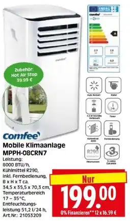 Edeka Herkules Comfee Mobile Klimaanlage MPPH-08CRN7 Angebot