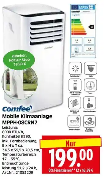 Edeka Herkules Comfee Mobile Klimaanlage MPPH-08CRN7 Angebot