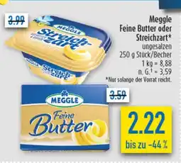 diska Meggle Feine Butter oder Streichzart Angebot