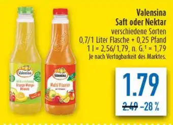 diska Valensina Saft oder Nektar Angebot