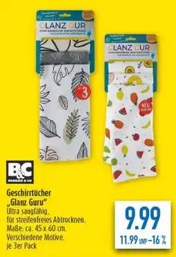 diska B&C Geschirrtücher „Glanz Guru" Angebot