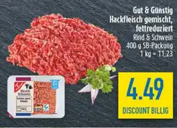 diska Gut & Günstig Hackfleisch gemischt, fettreduziert Angebot