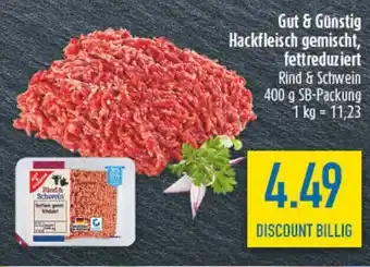 diska Gut & Günstig Hackfleisch gemischt, fettreduziert Angebot