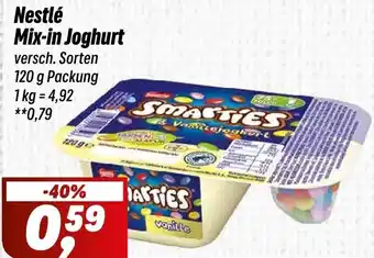 Simmel Nestlé Mix-in Joghurt Angebot