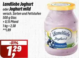 Simmel Landliebe Joghurt oder Joghurt mild Angebot