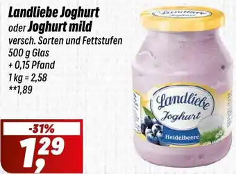 Simmel Landliebe Joghurt oder Joghurt mild Angebot