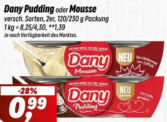 Simmel Dany Pudding oder Mousse Angebot