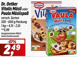 Simmel Dr. Oetker Vitalis Müsli oder Paula Müslispaß Angebot