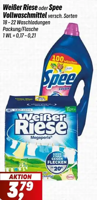 Simmel Weißer Riese oder Spee Vollwaschmittel Angebot