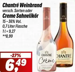 Simmel Chantré Weinbrand oder Creme Sahnelikör Angebot