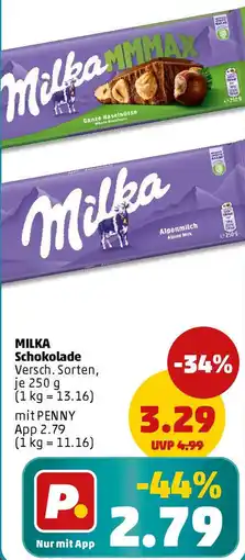 PENNY MILKA Schokolade Angebot